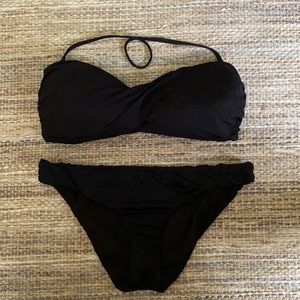 La Blanca bandeau black bikini!